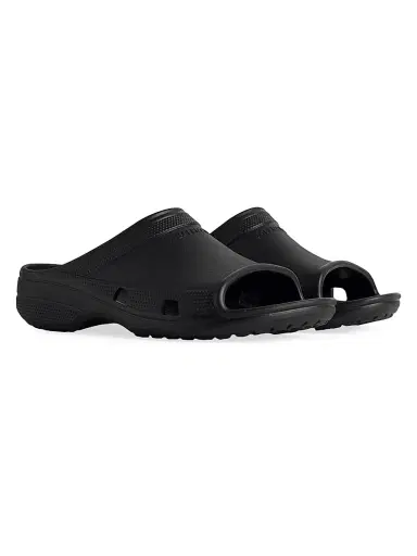 Balenciaga Men's Crocs Slide Sandals - Black | Thumbnail 2 Balenciaga Men's Crocs Slide Sandals - Black | Thumbnail 2