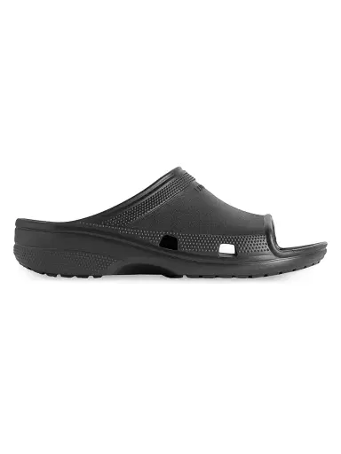 Balenciaga Men's Crocs Slide Sandals - Black | Thumbnail 1 Balenciaga Men's Crocs Slide Sandals - Black | Thumbnail 1