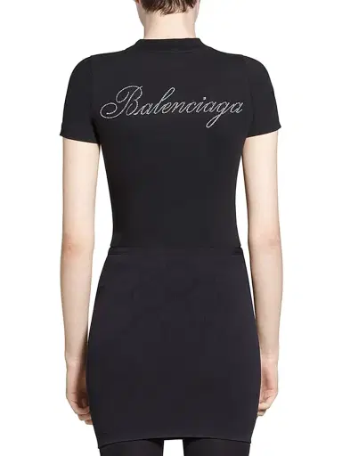 Balenciaga Women's Handwritten T-Shirt Fitted - Black | Thumbnail 4 Balenciaga Women's Handwritten T-Shirt Fitted - Black | Thumbnail 4