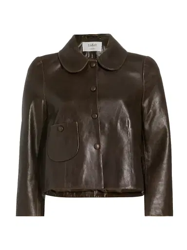 Ba&sh Women's Milos Pleated Leather Jacket | Thumbnail 1 Ba&sh Women's Milos Pleated Leather Jacket | Thumbnail 1