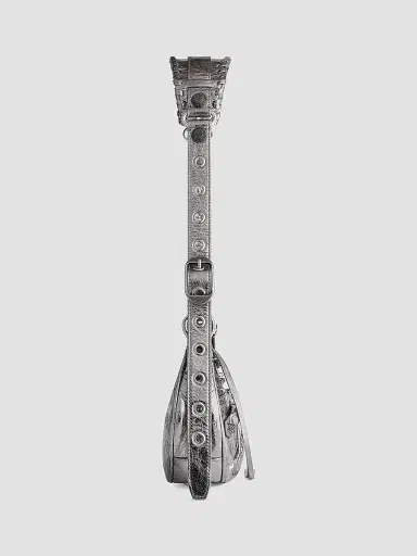 Balenciaga Women's Le Cagole XS Shoulder Bag Metallized - Silver | Thumbnail 3 Balenciaga Women's Le Cagole XS Shoulder Bag Metallized - Silver | Thumbnail 3