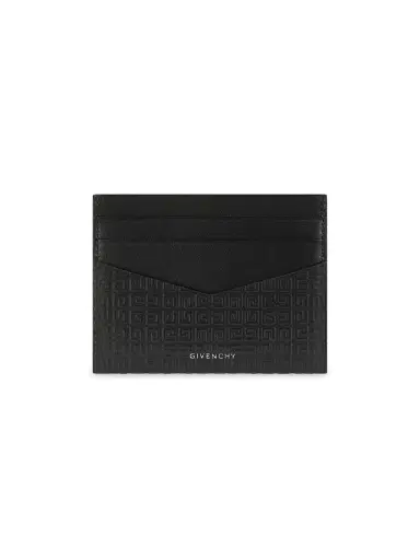 Givenchy Men's Plage Card Holder in Micro 4G Leather - Black | Thumbnail 1 Givenchy Men's Plage Card Holder in Micro 4G Leather - Black | Thumbnail 1