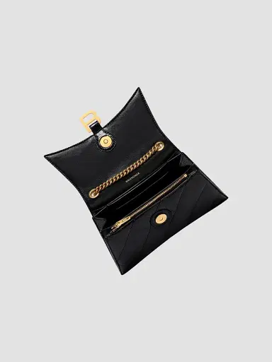 Balenciaga Women's Crush XS Quilted Chain Bag - Black | Thumbnail 5 Balenciaga Women's Crush XS Quilted Chain Bag - Black | Thumbnail 5