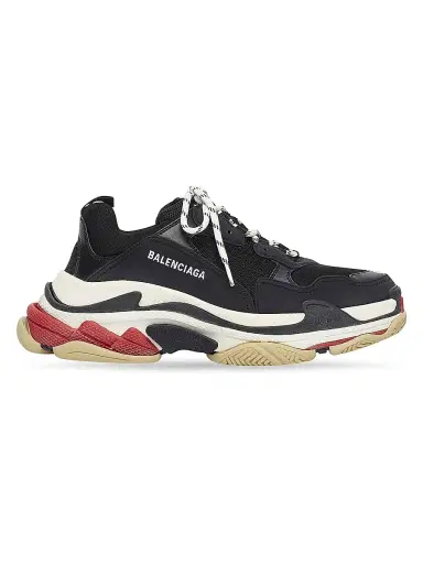 Balenciaga Men's Triple S Sneaker - Black Red | Thumbnail 1 Balenciaga Men's Triple S Sneaker - Black Red | Thumbnail 1