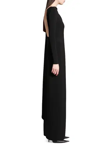 Balenciaga Women's Cape Gown - Black | Thumbnail 5 Balenciaga Women's Cape Gown - Black | Thumbnail 5