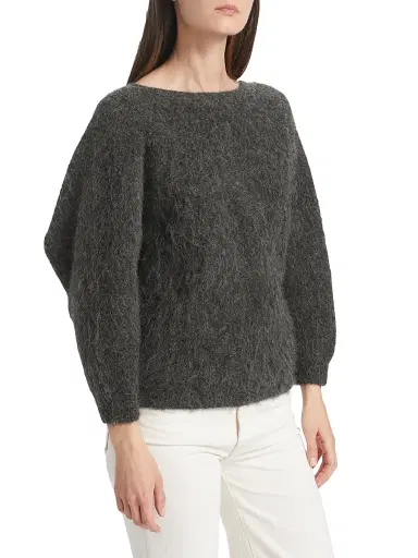 ba & sh Women's Fill Alpaca-Blend Twist Sweater - Carbone | Thumbnail 4 ba & sh Women's Fill Alpaca-Blend Twist Sweater - Carbone | Thumbnail 4