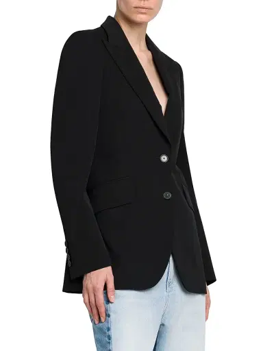 Stella McCartney Women's Iconic Wool-Blend Blazer - Black - Size 8 | Thumbnail 4 Stella McCartney Women's Iconic Wool-Blend Blazer - Black - Size 8 | Thumbnail 4