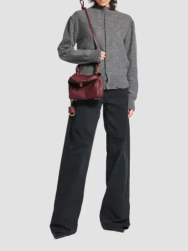 Balenciaga Women's Rodeo Mini Top Handle Bag - Dark Burgundy | Thumbnail 2 Balenciaga Women's Rodeo Mini Top Handle Bag - Dark Burgundy | Thumbnail 2
