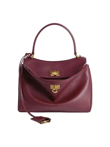 Balenciaga Women's Rodeo Mini Top Handle Bag - Dark Burgundy | Thumbnail 1 Balenciaga Women's Rodeo Mini Top Handle Bag - Dark Burgundy | Thumbnail 1