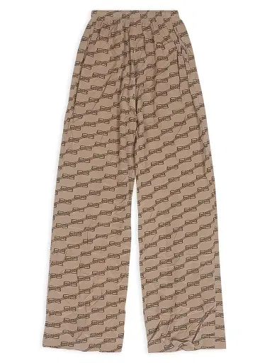 Balenciaga Women's BB Monogram Pyjama Pants - Beige Brown | Thumbnail 4 Balenciaga Women's BB Monogram Pyjama Pants - Beige Brown | Thumbnail 4