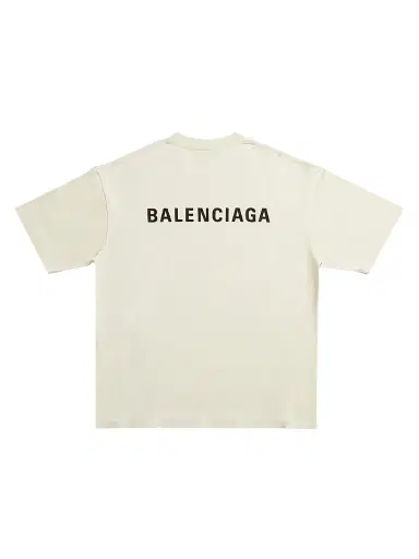 Balenciaga Men's T-shirt Regular Fit - Cream | Thumbnail 3 Balenciaga Men's T-shirt Regular Fit - Cream | Thumbnail 3
