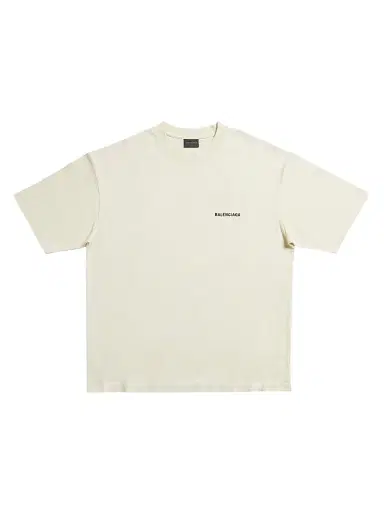 Balenciaga Men's T-shirt Regular Fit - Cream | Thumbnail 1 Balenciaga Men's T-shirt Regular Fit - Cream | Thumbnail 1