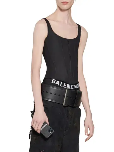 Balenciaga Women's Tank Top Corset - Black | Thumbnail 2 Balenciaga Women's Tank Top Corset - Black | Thumbnail 2