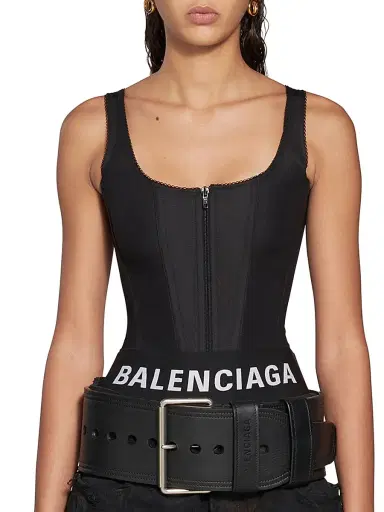 Balenciaga Women's Tank Top Corset - Black | Thumbnail 7 Balenciaga Women's Tank Top Corset - Black | Thumbnail 7