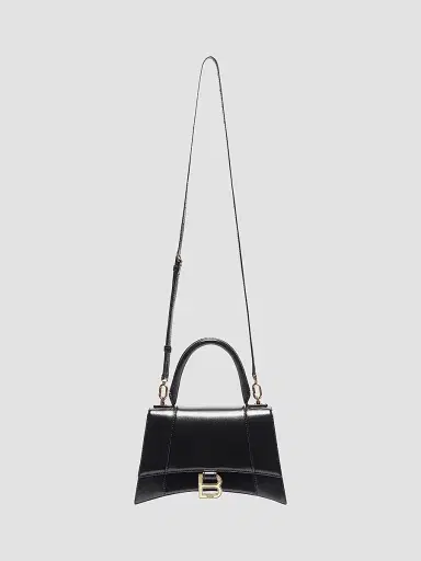 Balenciaga Women's Hourglass Small Box Leather Top Handle Bag - Black | Thumbnail 5 Balenciaga Women's Hourglass Small Box Leather Top Handle Bag - Black | Thumbnail 5