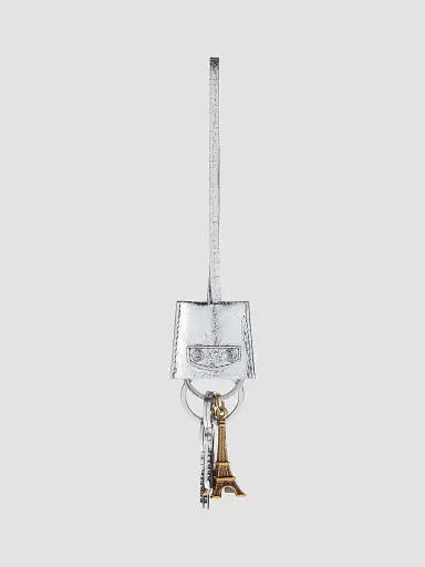 Balenciaga Women's Le City Charm Eiffel Metallized - Silver | Thumbnail 2 Balenciaga Women's Le City Charm Eiffel Metallized - Silver | Thumbnail 2