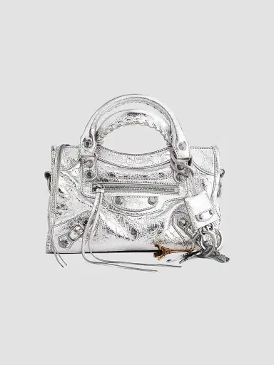 Balenciaga Women's Le City Charm Eiffel Metallized - Silver | Thumbnail 5 Balenciaga Women's Le City Charm Eiffel Metallized - Silver | Thumbnail 5