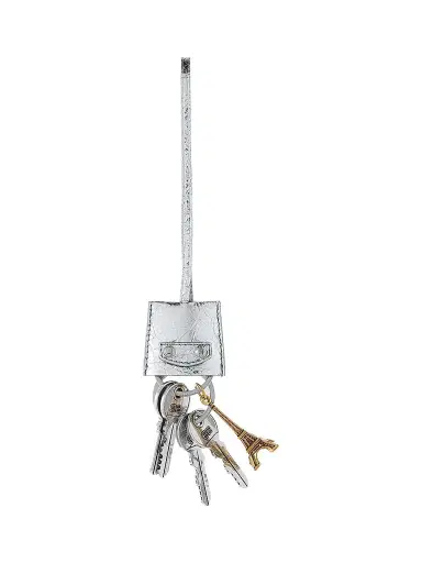 Balenciaga Women's Le City Charm Eiffel Metallized - Silver | Thumbnail 1 Balenciaga Women's Le City Charm Eiffel Metallized - Silver | Thumbnail 1