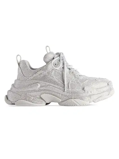 Balenciaga Men's Triple S Sneakers with Rhinestones - Light Grey | Thumbnail 1 Balenciaga Men's Triple S Sneakers with Rhinestones - Light Grey | Thumbnail 1