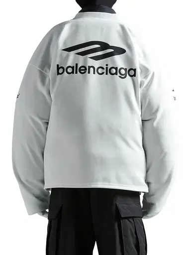 Balenciaga Men's Skiwear - 3B Sports Icon Ski Long Sleeve T-Shirt Large Fit - White | Thumbnail 6 Balenciaga Men's Skiwear - 3B Sports Icon Ski Long Sleeve T-Shirt Large Fit - White | Thumbnail 6