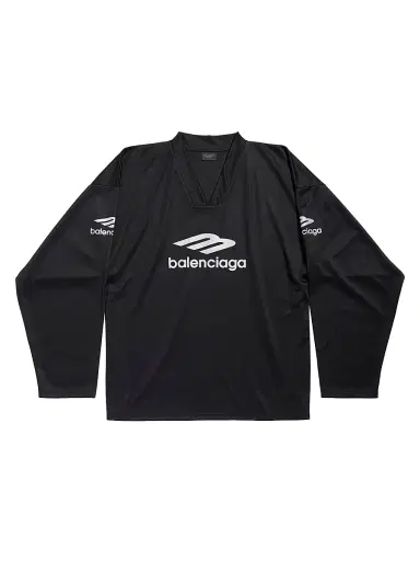 Balenciaga Men's Skiwear - 3B Sports Icon Ski Long Sleeve T-Shirt Large Fit - White | Thumbnail 1 Balenciaga Men's Skiwear - 3B Sports Icon Ski Long Sleeve T-Shirt Large Fit - White | Thumbnail 1