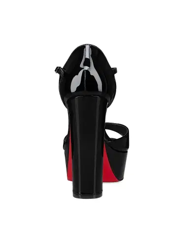 Christian Louboutin Women's Sandaloo Patent Leather 130MM Sandals - Black - Size 12 | Thumbnail 3 Christian Louboutin Women's Sandaloo Patent Leather 130MM Sandals - Black - Size 12 | Thumbnail 3