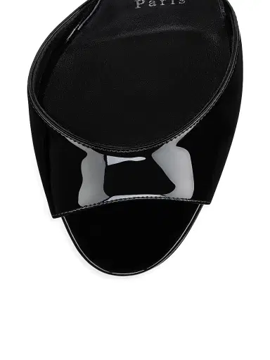 Christian Louboutin Women's Sandaloo Patent Leather 130MM Sandals - Black - Size 12 | Thumbnail 4 Christian Louboutin Women's Sandaloo Patent Leather 130MM Sandals - Black - Size 12 | Thumbnail 4
