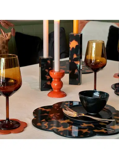 Addison Ross Faux Tortoise Candle Stick - Tortoise Small | Thumbnail 3 Addison Ross Faux Tortoise Candle Stick - Tortoise Small | Thumbnail 3
