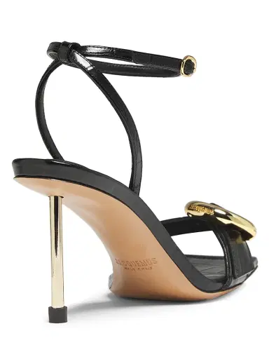 Jacquemus Women's Regalo 75MM Leather Sandals - Black | Thumbnail 3 Jacquemus Women's Regalo 75MM Leather Sandals - Black | Thumbnail 3