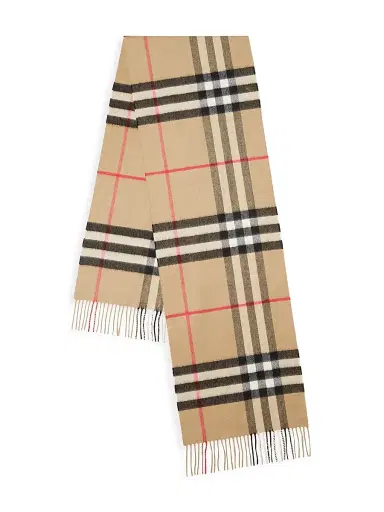 Burberry Men's The Classic Giant Check Cashmere Scarf | Thumbnail 1 Burberry Men's The Classic Giant Check Cashmere Scarf | Thumbnail 1