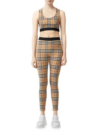 Burberry Women's Check Sports Bra | Thumbnail 2 Burberry Women's Check Sports Bra | Thumbnail 2