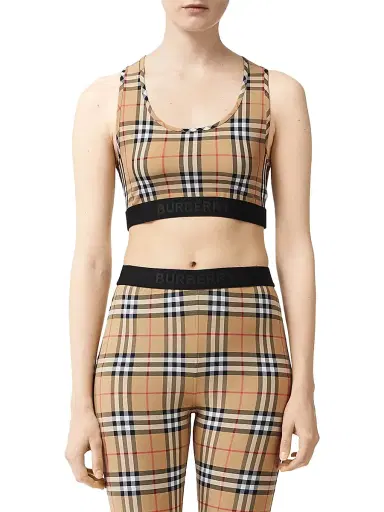 Burberry Women's Check Sports Bra | Thumbnail 3 Burberry Women's Check Sports Bra | Thumbnail 3