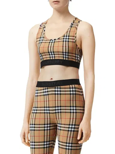 Burberry Women's Check Sports Bra | Thumbnail 4 Burberry Women's Check Sports Bra | Thumbnail 4