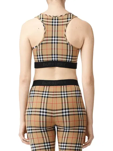 Burberry Women's Check Sports Bra | Thumbnail 5 Burberry Women's Check Sports Bra | Thumbnail 5