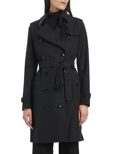 Burberry Women's Kensington Belted Double-Breasted Trench Coat - Midnight - Size 14 | Thumbnail 3 Burberry Women's Kensington Belted Double-Breasted Trench Coat - Midnight - Size 14 | Thumbnail 3
