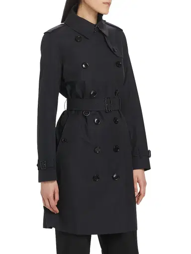 Burberry Women's Kensington Belted Double-Breasted Trench Coat - Midnight - Size 14 | Thumbnail 4 Burberry Women's Kensington Belted Double-Breasted Trench Coat - Midnight - Size 14 | Thumbnail 4
