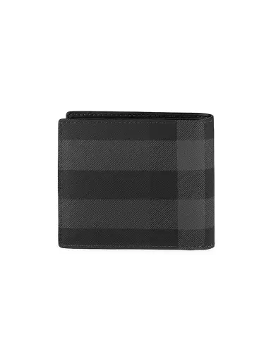 Burberry Men's Check Bifold Wallet - Charcoal | Thumbnail 3 Burberry Men's Check Bifold Wallet - Charcoal | Thumbnail 3