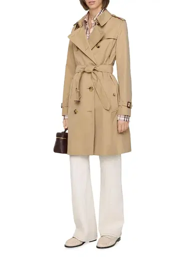 Burberry Women's Kensington Double-Breasted Trench Coat - Honey - Size 16 | Thumbnail 4 Burberry Women's Kensington Double-Breasted Trench Coat - Honey - Size 16 | Thumbnail 4