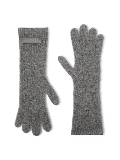 Jacquemus Women's Logo Wool-Blend Gloves - Dark Grey | Thumbnail 1 Jacquemus Women's Logo Wool-Blend Gloves - Dark Grey | Thumbnail 1
