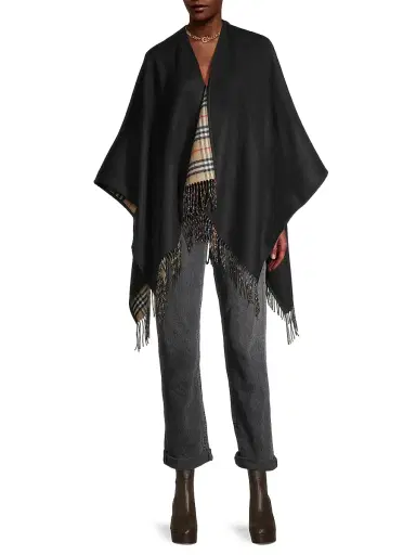 Burberry Women's Reversible Wool Cape | Thumbnail 2 Burberry Women's Reversible Wool Cape | Thumbnail 2