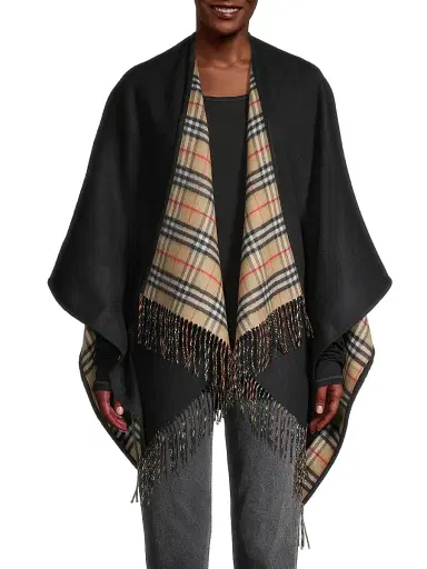 Burberry Women's Reversible Wool Cape | Thumbnail 3 Burberry Women's Reversible Wool Cape | Thumbnail 3