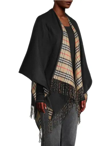 Burberry Women's Reversible Wool Cape | Thumbnail 4 Burberry Women's Reversible Wool Cape | Thumbnail 4