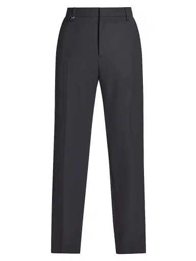 Jacquemus Men's Wool Crease-Front Pants - Black | Thumbnail 1 Jacquemus Men's Wool Crease-Front Pants - Black | Thumbnail 1