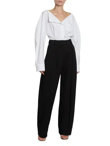 Jacquemus Women's Barco Cotton Blouse - White | Thumbnail 1 Jacquemus Women's Barco Cotton Blouse - White | Thumbnail 1