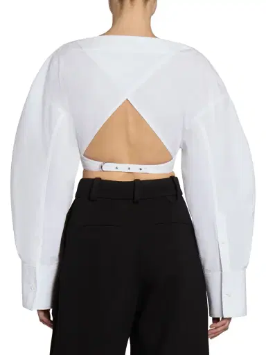 Jacquemus Women's Casaco Cotton Blouse - White | Thumbnail 4 Jacquemus Women's Casaco Cotton Blouse - White | Thumbnail 4