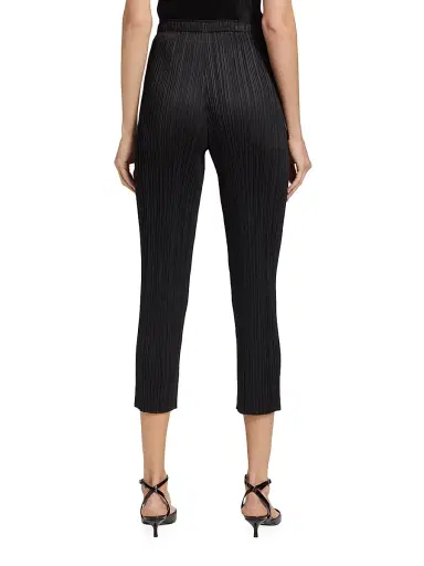 Pleats Please Issey Miyake Women's Basics Pleated Crop Pants - Black - Size Large | Thumbnail 5 Pleats Please Issey Miyake Women's Basics Pleated Crop Pants - Black - Size Large | Thumbnail 5