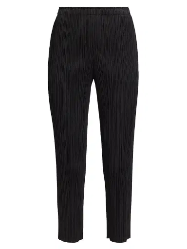 Pleats Please Issey Miyake Women's Basics Pleated Crop Pants - Black - Size Large | Thumbnail 1 Pleats Please Issey Miyake Women's Basics Pleated Crop Pants - Black - Size Large | Thumbnail 1