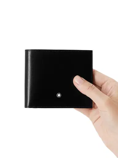 Montblanc Men's Meisterstück Leather Bifold Wallet - Black | Thumbnail 6 Montblanc Men's Meisterstück Leather Bifold Wallet - Black | Thumbnail 6