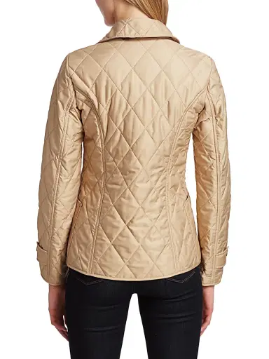 Burberry Women's Fernleigh Quilted Logo Jacket - Dusty Beige - Size XXS | Thumbnail 5 Burberry Women's Fernleigh Quilted Logo Jacket - Dusty Beige - Size XXS | Thumbnail 5