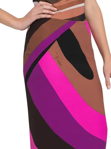 Pucci Women's Colorblock Maxi Skirt - Fuxia Marrone | Thumbnail 6 Pucci Women's Colorblock Maxi Skirt - Fuxia Marrone | Thumbnail 6